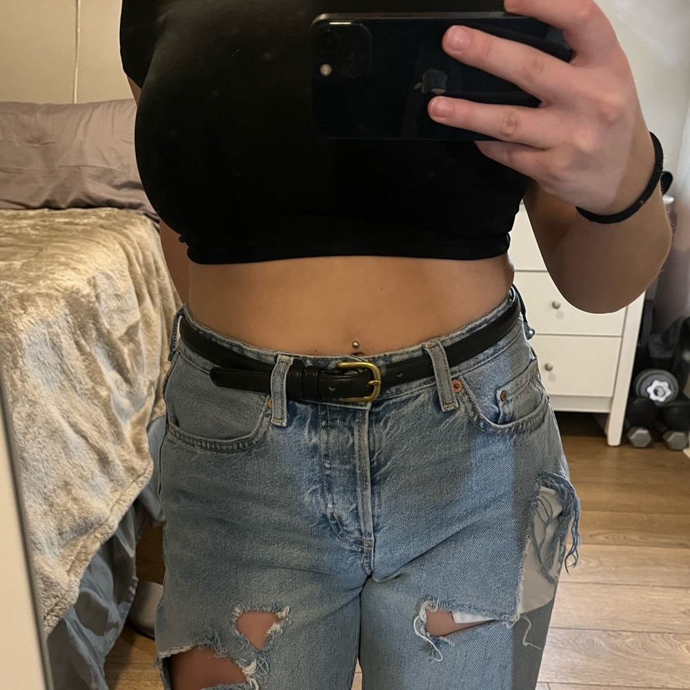 Vintage Coach Belt - Cowhide and Solid Brass